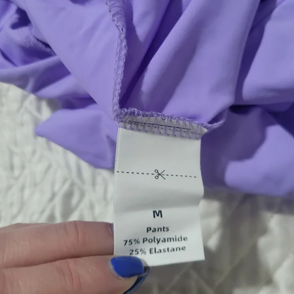 LovelyWholesale Lavender Flare Leg, Top, And Jacket Active Set Size M - Picture 4 of 8